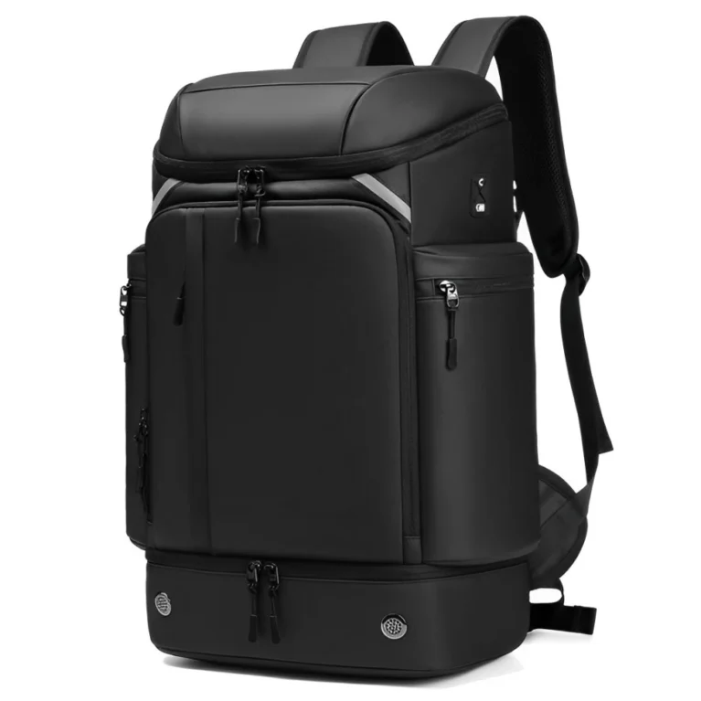 Rucsac Calatorie, Impermeabil, Ghiozdan Voiaj, Anti-transpiratie, Port pentru Incarcare USB, Multifunctional, Compartiment pentru Incaltaminte, Laptop 17 inch, Haine, Accesorii, Capacitate Mare 45 L, Negru